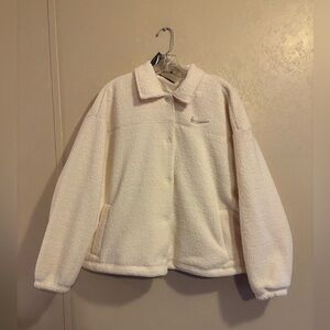 NWT Nike Sportswear Collared High-Pile Jacket sz L'